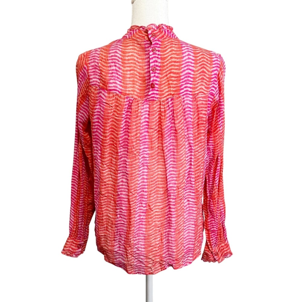Blank London Anthropologie Womens Annona Blouse Floral Art to Wear Boho Small - Picture 7 of 10